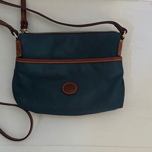 Dooney & Bourke Blue and Brown Crossbody Bag